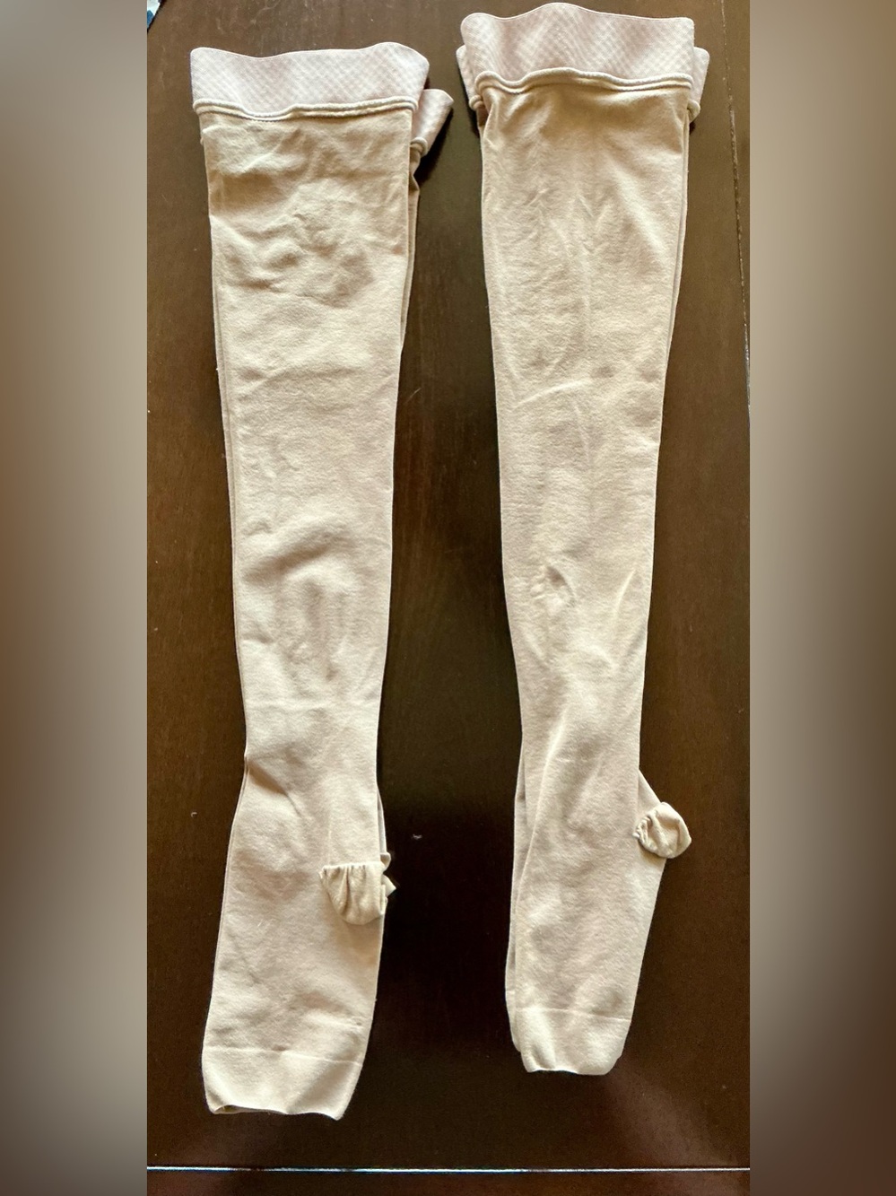 2 Pair JOBST Beige TOELESS thigh- high Compression Stockings * M, 15-20mmgHg